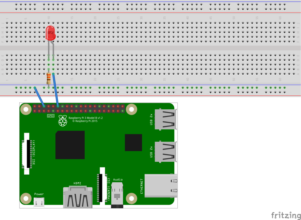 Raspberry Pi LED Circuit Diagram